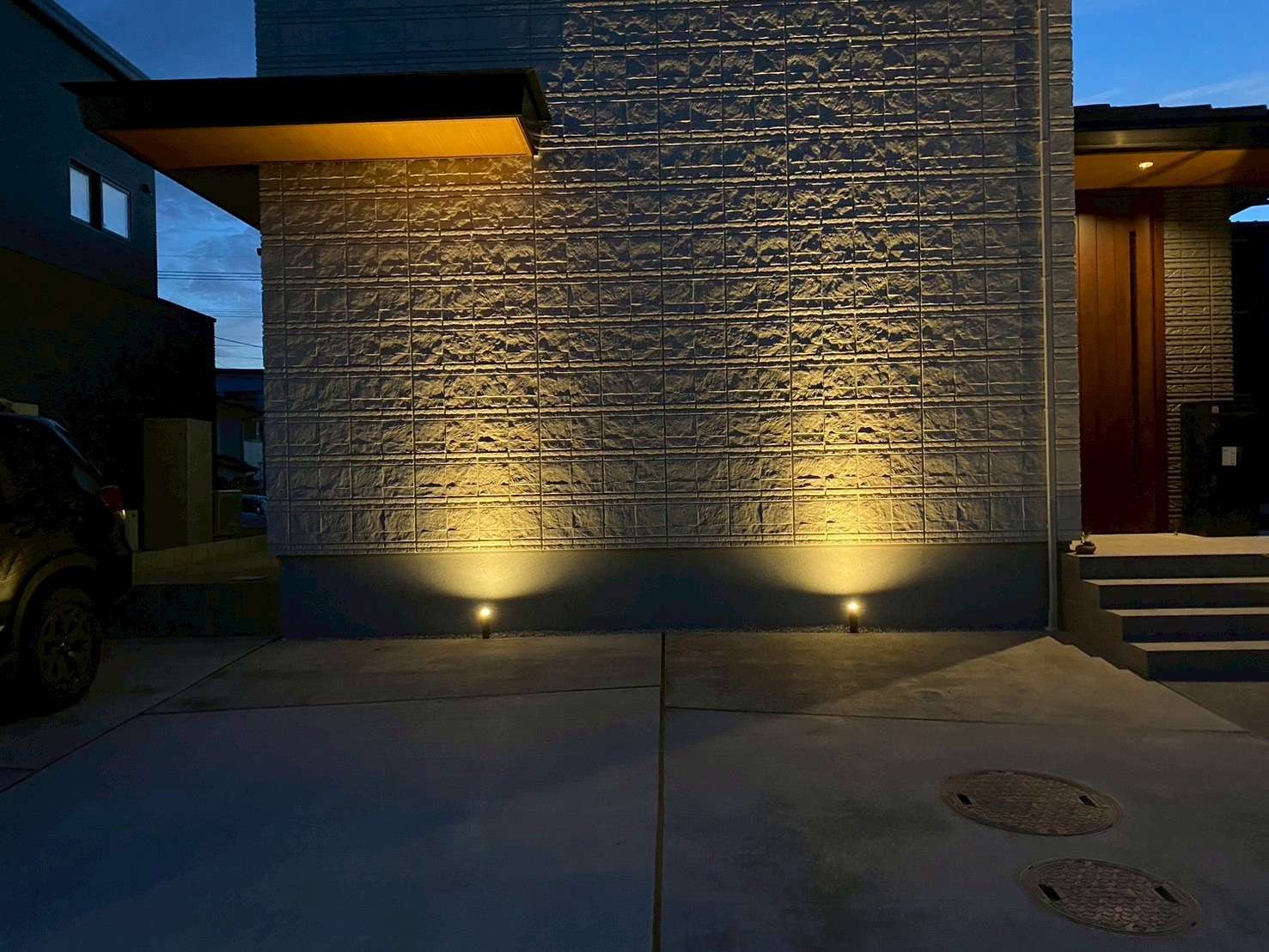 夜も美しく魅せるエクステリア照明｜大分市