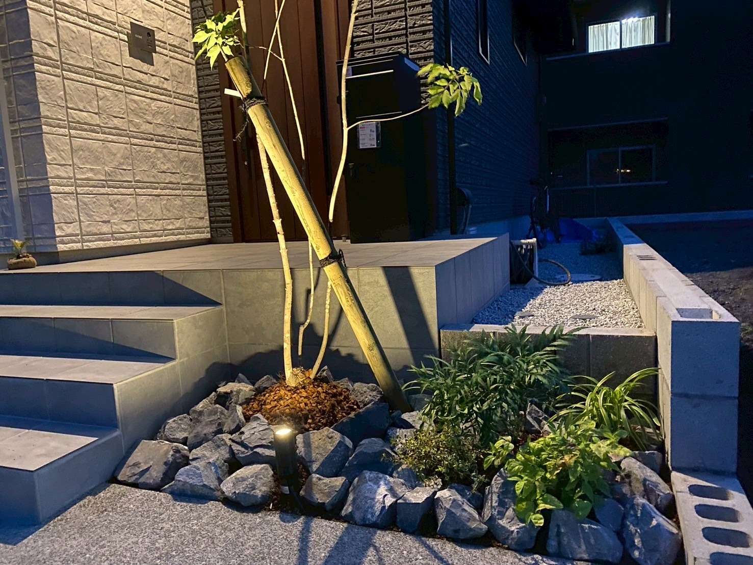 夜も美しく魅せるエクステリア照明｜大分市