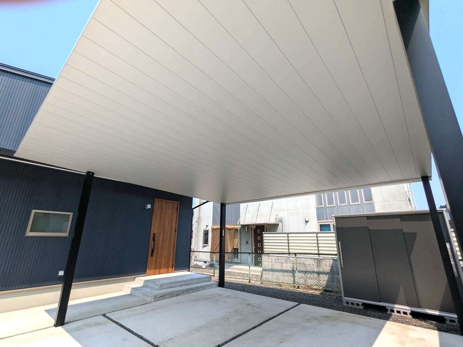 ポリカレスカーポート”プレーンルーフ”設置｜大分市