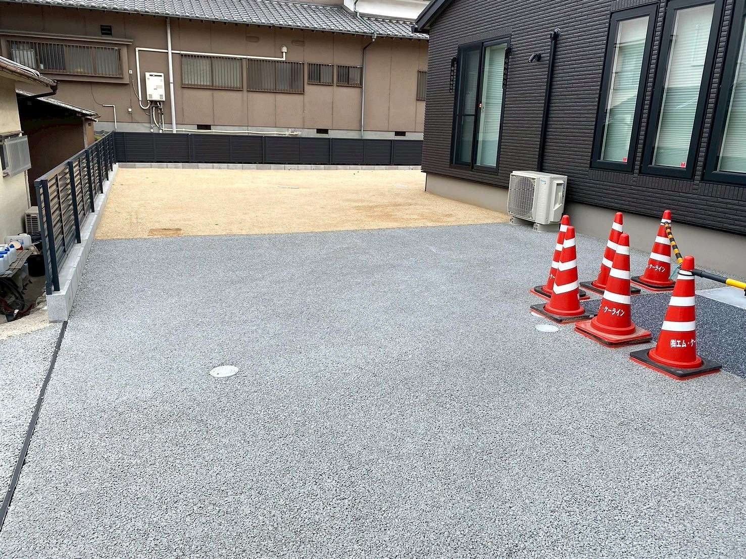 雨水のたまらない透水性コンクリート舗装｜大分市