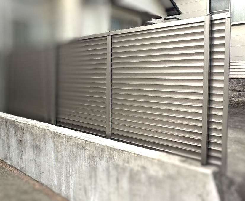 既存ブロック塀撤去、フェンス新設｜大分市