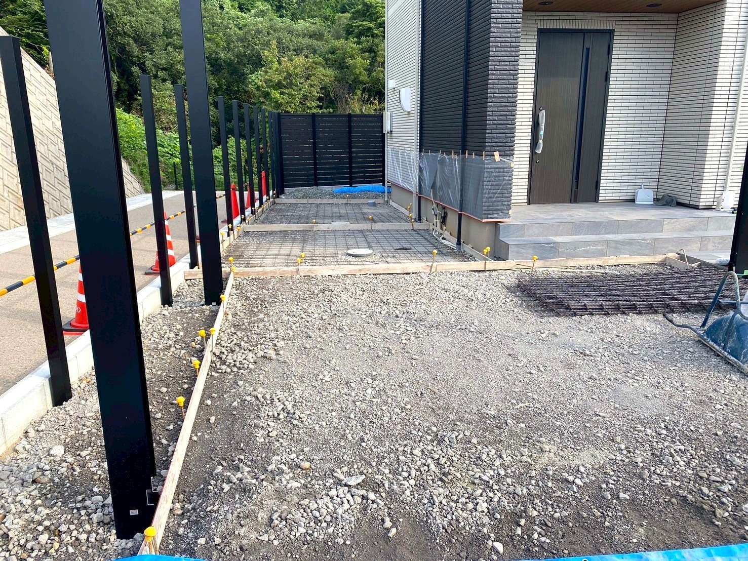 柱建て後、土間施工前