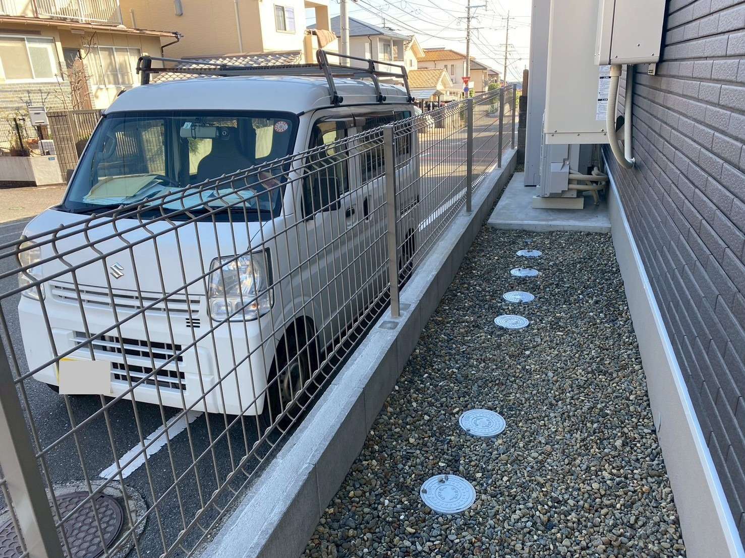 風通し＆採光性◎のメッシュフェンス｜別府市