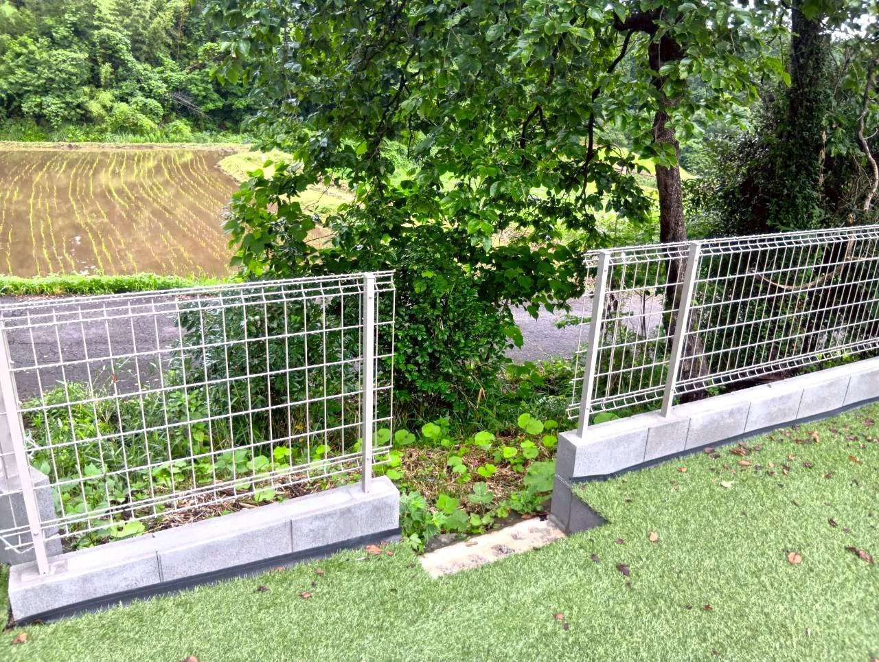 転落防止になるメッシュフェンス｜大分市